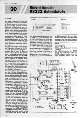 Bidirektionale RS232-Schnittstelle (V24, UART)