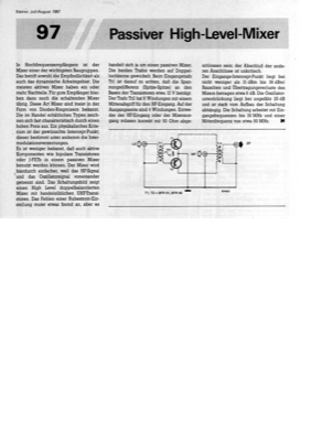 Passiver High-Level-Mixer (HF-Mischer)