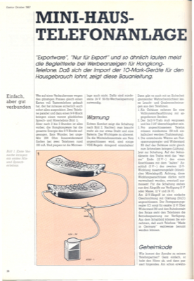 Mini-Haustelefonanlage