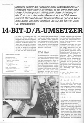 14-Bit-D/A-Umsetzer (TDA1540, Audio, CD)