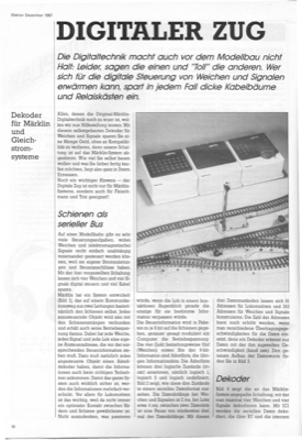 Digitaler Zug (digitale Steuerung für Märklin und Gleichstromsysteme)