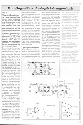 Analog-Schaltungstechnik, Teil 1 (OpAmps)