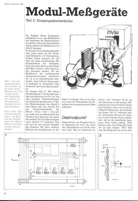 Modul-Messgeräte, Teil 2 (Eingangsabschwächer, Spannungsteiler)