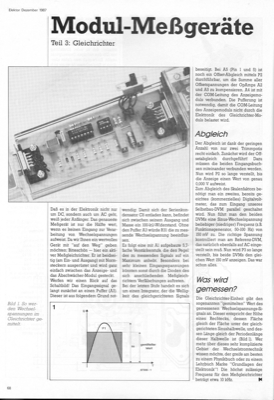 Modul-Messgeräte, Teil 3 (Gleichrichter)