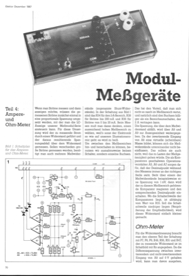 Modul-Messgeräte, Teil 4 (Ampere und Ohm-Meter)