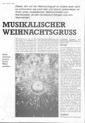 Musikalischer Weihnachtsgruss (musikalische Grusskarte in Christbaumkugel)