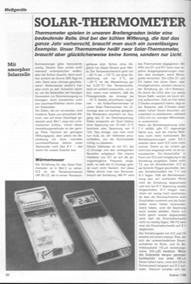 Solar-Thermometer (Temperaturfühler, ICL7136, -40 bis +110 Grad)