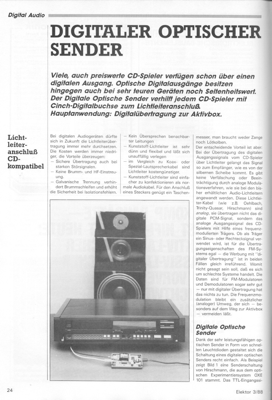 Digitaler optischer Sender (Lichtleiter, CD)