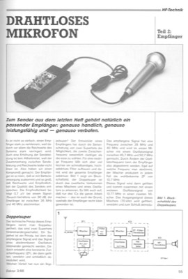 Drahtloses Mikrofon, Teil 2 (HF-Empfänger)