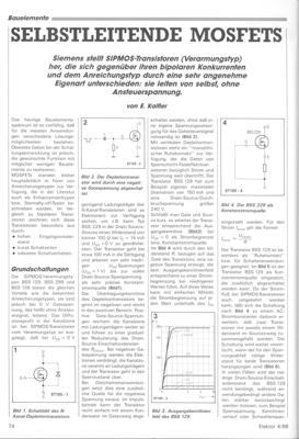 Selbstleitende MOSFETs (Grundlagen)