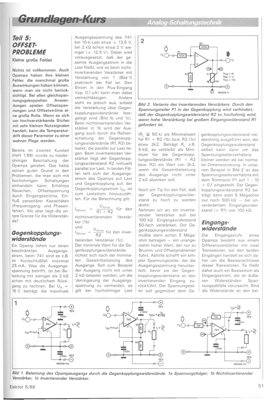 Analog-Schaltungstechnik, Teil 5 (Offsetprobleme)