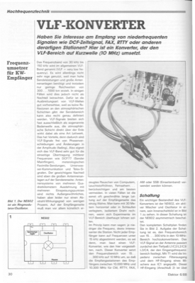 VLF-Konverter (Niederfrequente Signale auf KW (10MHz) umsetzen)
