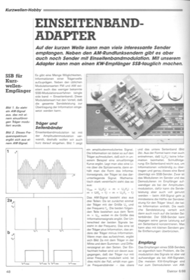 Einseitenband-Adapter (SSB für KW-Empfänger)