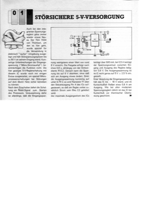 Störsichere 5-V-Versorgung (TEA7034 hält Spannungsspitzen ab)