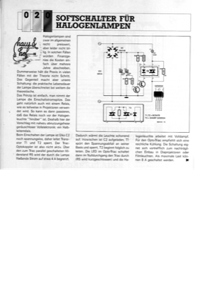 Softschalter für Halogenlampen (bis 8A)