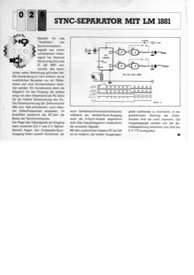 Synch-Separator mit LM1881 (Videosignal)