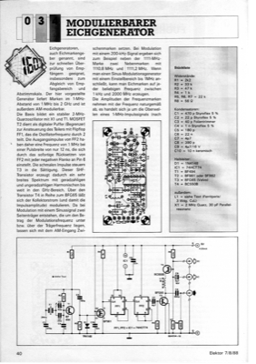 Modulierbarer Eichgenerator (HF, Empfängertest)