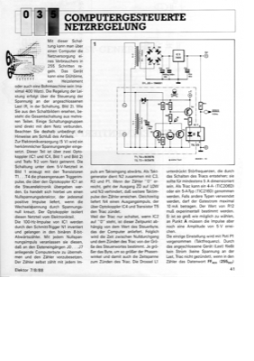 Computergesteuerte Netzregelung (Triac, Phasenwinkel)