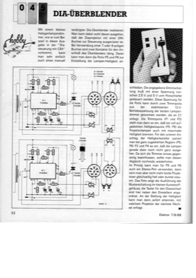 Dia-Überblender (Halogenlampendimmer)