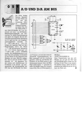 A/D und D/A am Bus (AD7569, 8-Bit A/D D/A-Wandler)