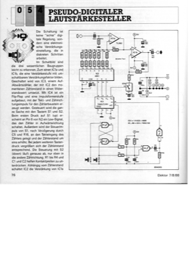 Pseudo-digitaler Lautstärkesteller (TL082, Widerstandsnetzwerk in Rückkopplungszweig)