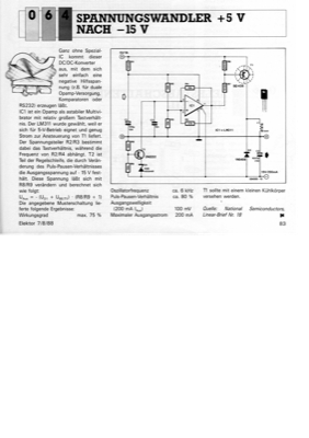 Spannungswandler von +5V nach -15V (LM311, 200mA)