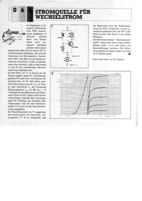 Stromquelle für Wechselstrom (FET, 15mA)