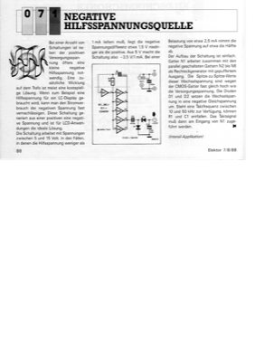 Negative Hilfsspannungsquelle (CMOS Inverter, 2mA)