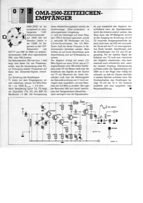 OMA-2500 Zeitzeichenempfänger (2500kHz, AM, DCF77)