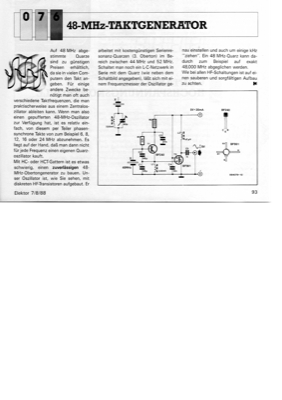 48-MHz-Taktgenerator (diskreter Oszillator)