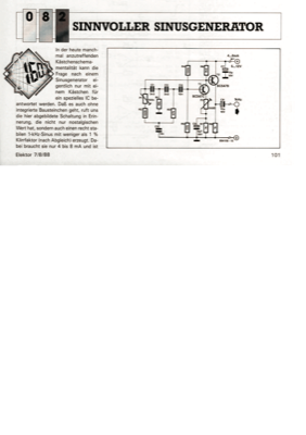 Sinnvoller Sinusgenerator (1kHz, BC547)