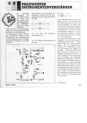 Preiswerter Instrumentenverstärker (NE5514)