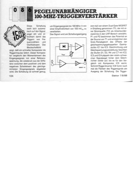 Pegelunabhängiger 100-MHz-Triggerverstärker