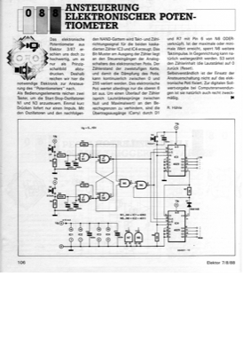 Ansteuerung elektronischer Potentiometer (Bezug auf Heft 3/87 )
