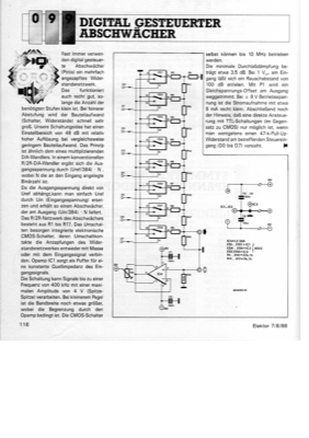 Digital gesteuerter Abschwächer (Widerstandsnetzwerk, Analogschalter)