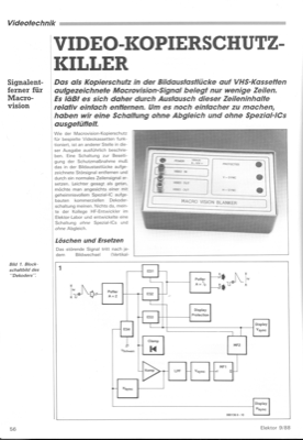 Video-Kopierschutz-Killer (Signalentferner für Macrovision)