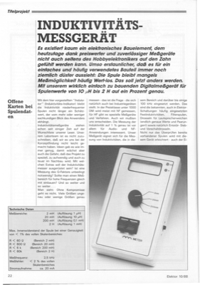 Induktivitäts-Messgerät (mit LCD-Anzeige, 2mH bis 2H)