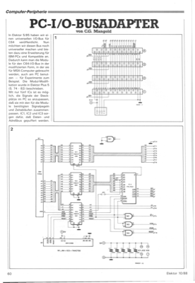 IBM-PC I/O-Busadapter (zum universellen I/O-Bus für C64)