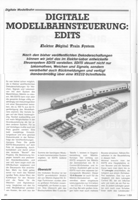 Digitale Modellbahnsteuerung: EDITS