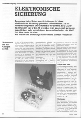 Elektronische Sicherung (einstellbar bis 5A bei 8-35V)