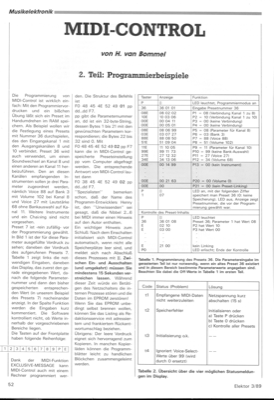 MIDI-Control, Teil 2 (Programmierung)