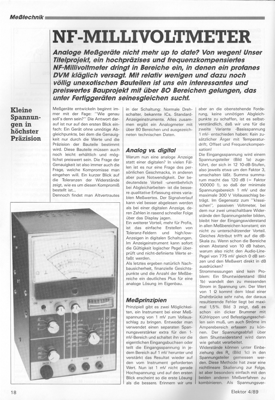 NF-Millivoltmeter (analog)