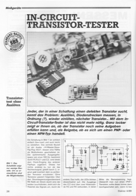 In-Circuit-Transistor-Tester (Transistor testen ohne auszubauen)