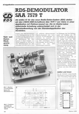 RDS-Demodulator SAA7579T (Radio-Daten)