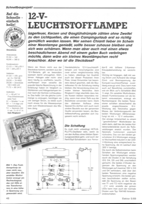 Leuchtstofflampe an 12V