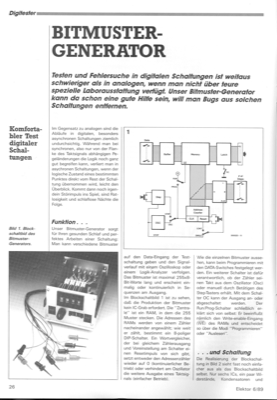 Bitmuster-Generator (Zyklisches Bitmuster zum Testen digitaler Schaltungen)