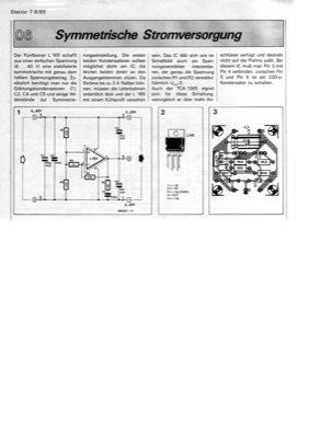 Symmetrische Stromversorgung (mit L 165 oder TCA 1365 aus 6-40V 2mal die Hälfte)