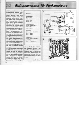 Ruftongenerator für Funkamateure (1750Hz mit Piezosummer)