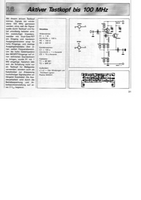 Aktiver Tastkopf bis 100MHz (MOSFET BFR91)