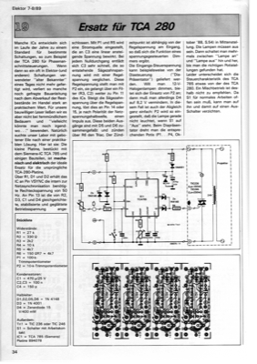 Ersatz für TCA 280 (TCA 785 mit Platine als passender Ersatz)